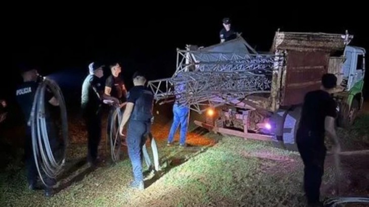 Robo en Misiones: se llevaron una torre de transmisión de 48 metros y un pueblo quedó sin televisión
